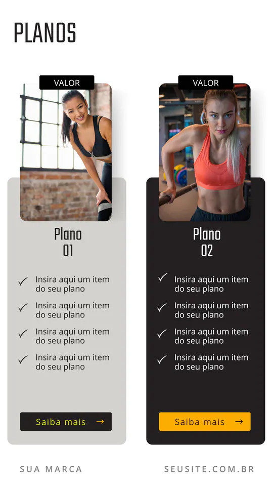 Arte 42 — Fitness Lifestyle — template editável no Canva