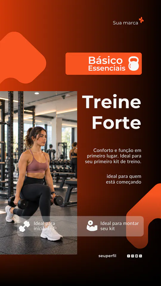 Arte 16 — Gym Tools — template editável no Canva