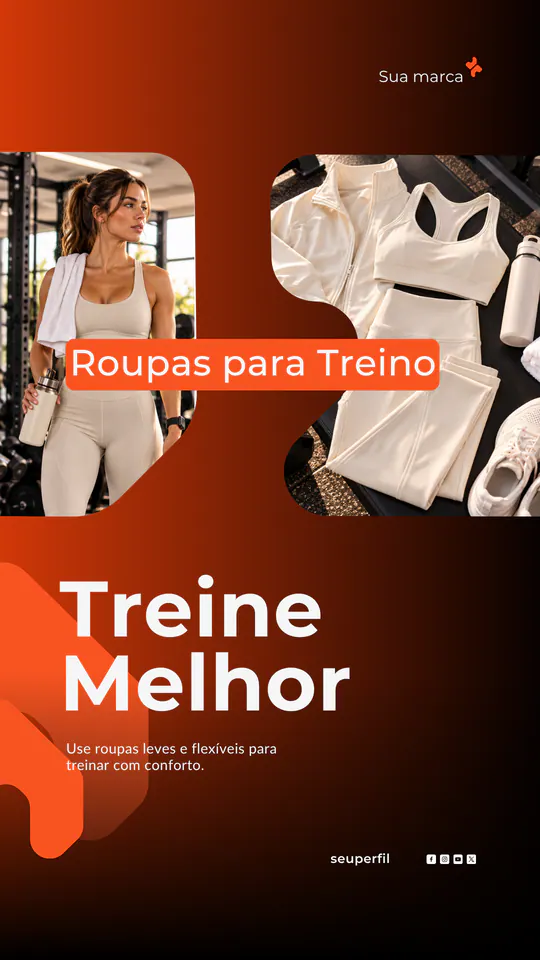 Arte 17 — Gym Tools — template editável no Canva