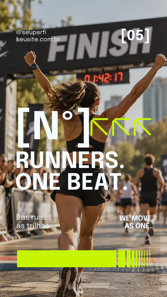 Arte 6 — Running Club — template editável no Canva