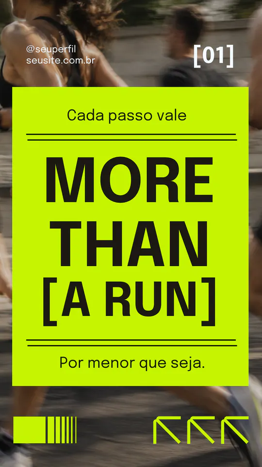 Arte 2 — Running Club — template editável no Canva